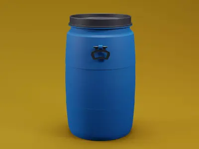 Plastic barrel Free 3D model