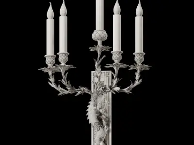 Ombres et Facettes dragon wall light 5 3D model