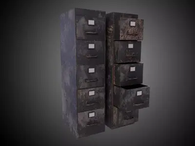 Cabinet V1 - 006 Low-poly 3D model