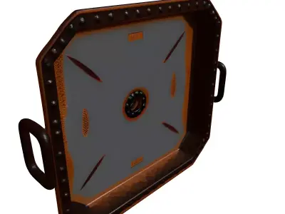Industrial Rusty Metal Tray Cover 3D model