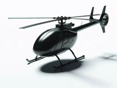 Detailed Military Helicopter 3D Model 3D model