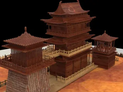 Chinese ancient palace  3D model