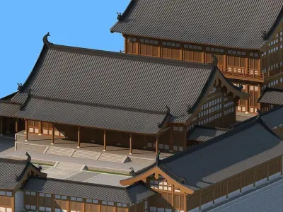 Ancient Chinese architecture 3D model buy