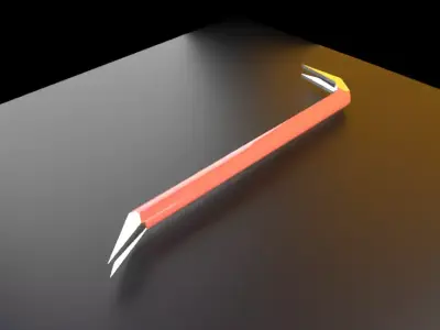 Low Poly Crowbar Low-poly 3D model