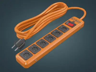 Power Strip Low-poly 3D model buy