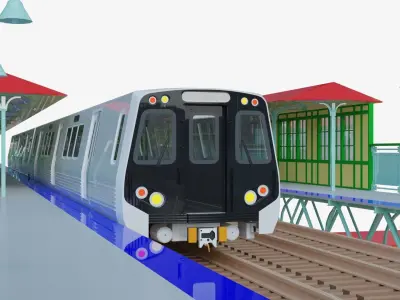 Metro scene 3D model purchase