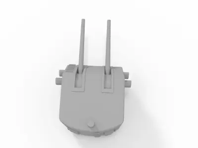 5 Inch US Navy gun 3D Model 3D model