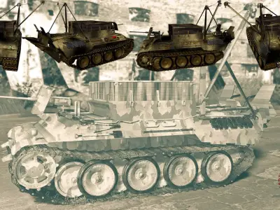 bergepanther world war ii tanks 3D model