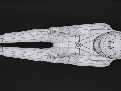  Formula 1 Racing Driver White Mockup 