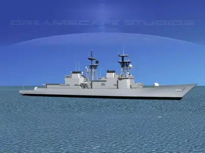 Spruance Class DD986 USS Harry W Hill 3D model