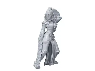 Amazon Warrior girl 3 3D print model