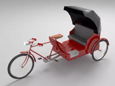 Bike Rickshaw 3 3D model