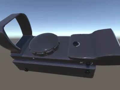 Red Dot Sight Scope Low-poly 3D model
