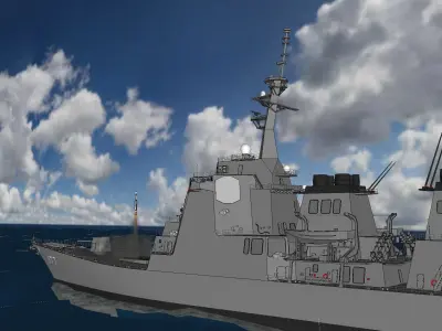 Atago Class Aegis Destroyer 3D model