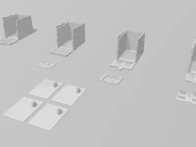Classic City Shop Set - Storefront Swappable by Outland Models 3D print model