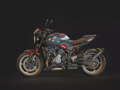 Base model Triumph Trident 800 2026 3D model