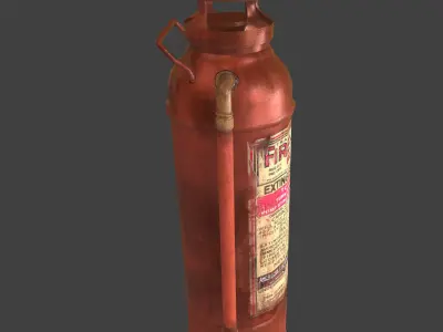 Fire Extinguisher Game Ready Low-poly 3D model