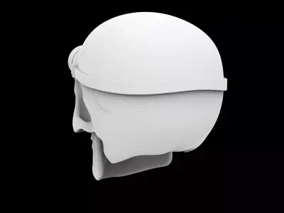 Steampunk Skull With Goggles 3D Print Model 3D print model