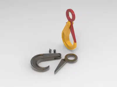 Locking hook crane 3D print model