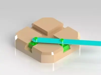 2-slider crank mechanism  Free 3D model