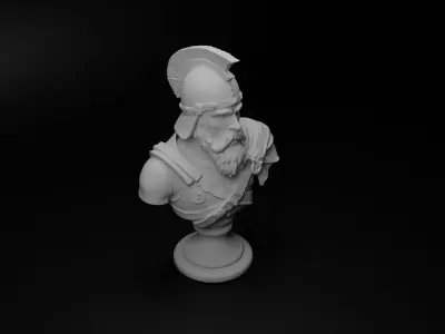 Finnish Warrior Bust Chess 3D print model buy