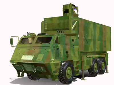 astros ll 6x6 avibras antidrone Low-poly 3D model