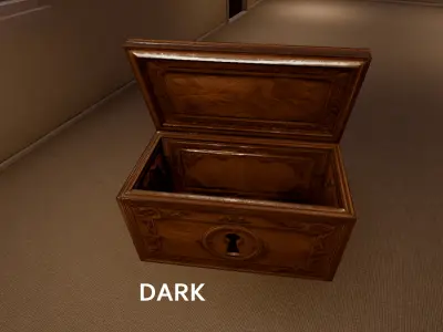 Openable Vintage Lockbox - PBR Low-poly 3D model