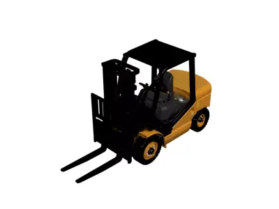 Compact Light-Duty Forklift Small Capacity Industrial Vehicle 3D model