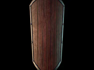 HIE Game Ready Shield D180201 Low-poly 3D model