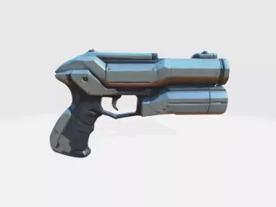 lowpoly scifi gun Low-poly 3D model purchase