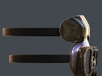 Gas mask helmet 3d model scifi Low-poly  Low-poly 3D model 21