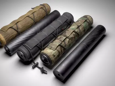 Supressor case Low-poly 3D model