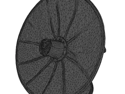 Damaged Satellite Dish 3D Model 3D model