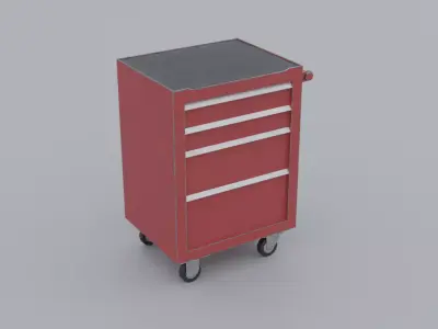 Tool Cabinet Low-poly 3D model buy
