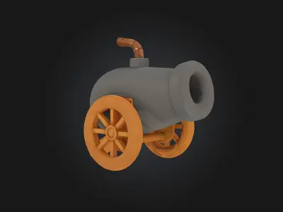 Cannon Surprise  The Explosive Toy Artillery Character 3D model