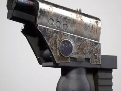 Flame Torch Low-poly 3D model