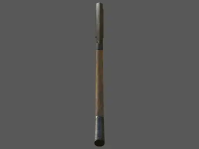 Iron Battle Ax Low-poly 3D model