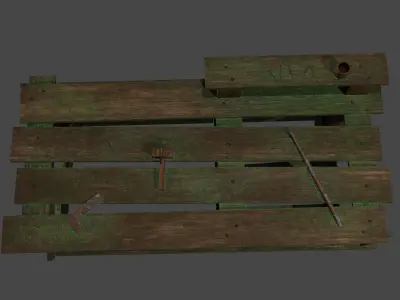 Workbench PBR Low-poly game ready Low-poly 3D model