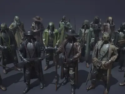 Free sample Squad Of Surviving Stalkers Free 3D model