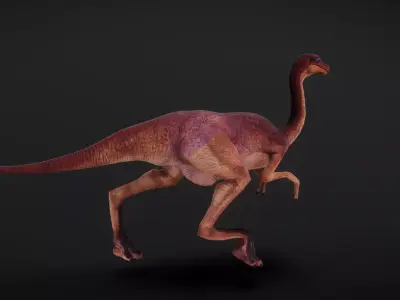 Camel Dragon Bone Binding Animation Low-poly 3D model