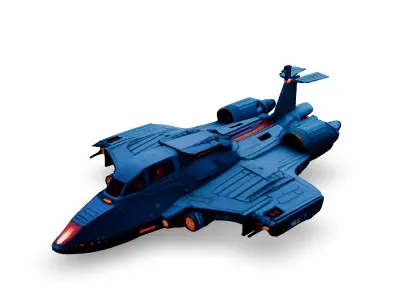 Scifi Dropship Versatile Spacecraft Model Low-poly 3D model