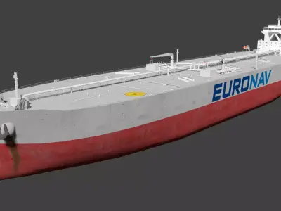 TI Europe Oil Tanker Ship Lowpoly Low-poly 3D model