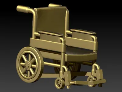 Wheel Chair Pendant  Charm Bracelet Jewelry 3D print model