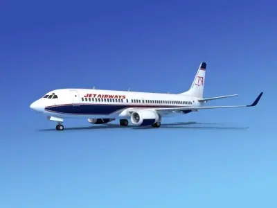 Boeing 737-800 Jet Airways 3D model