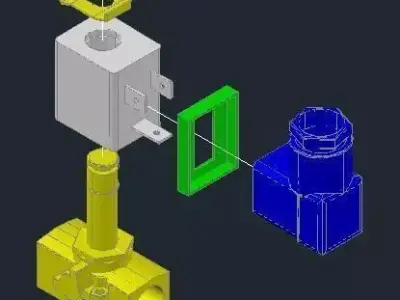 14 air solenoid valve Free 3D model