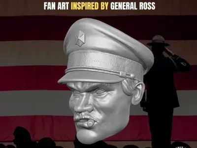 Admiral Ross head for action figures 3D print model purchase