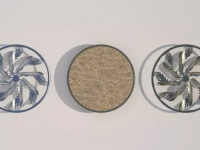 Bird feather table Euclidean Free 3D model