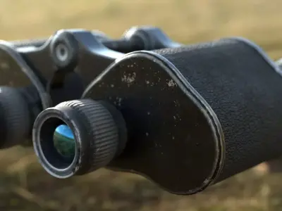 WWII Binoculars  Low-poly 3D model