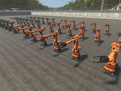Forklift Collection HQ - PBR Low-poly 3D model