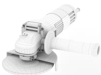 3d model Angle Grinder  dewalt Low-poly 3D model